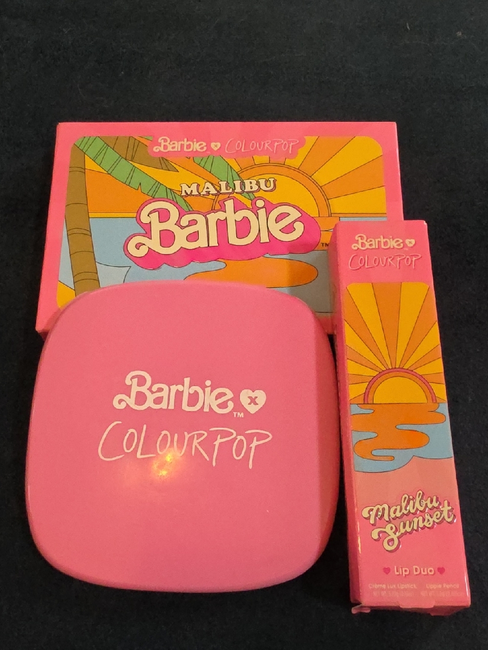 New Barbie X ColourPop Malibu Eyesahdow, Lip Duo & Highlighter